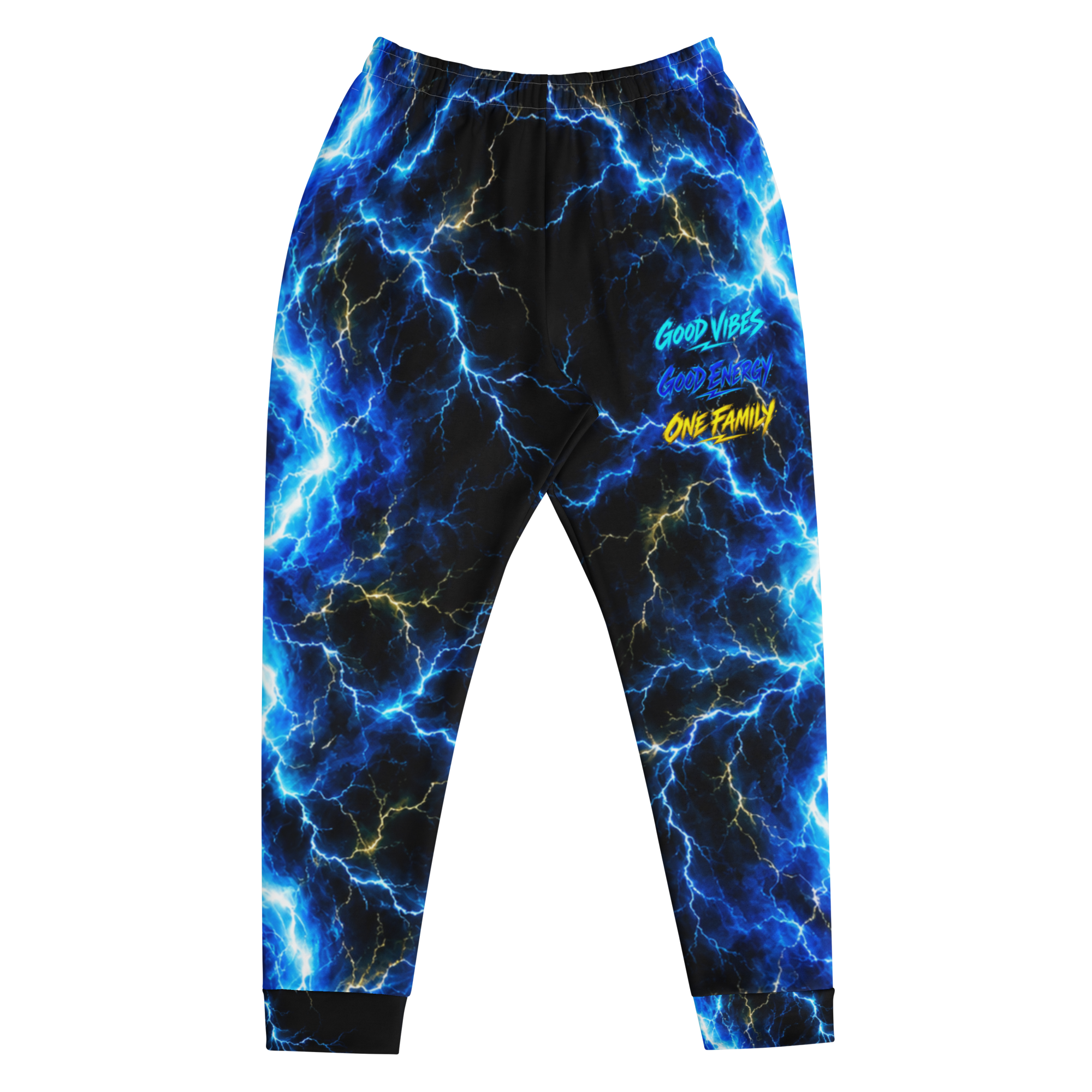Founder joggers with the approved electric blue lightning